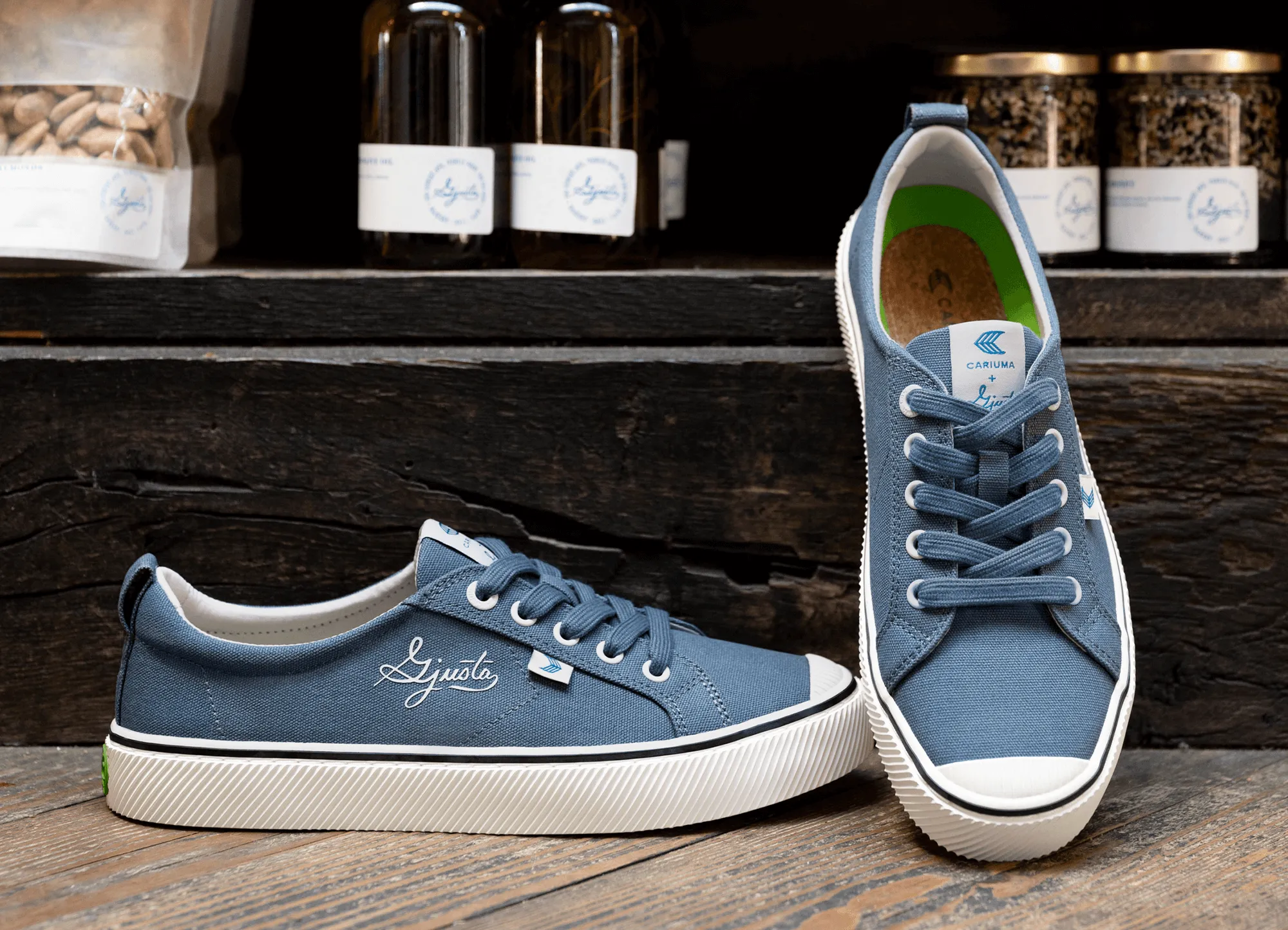 OCA Low Gjusta Steel Blue Canvas Sneaker Women