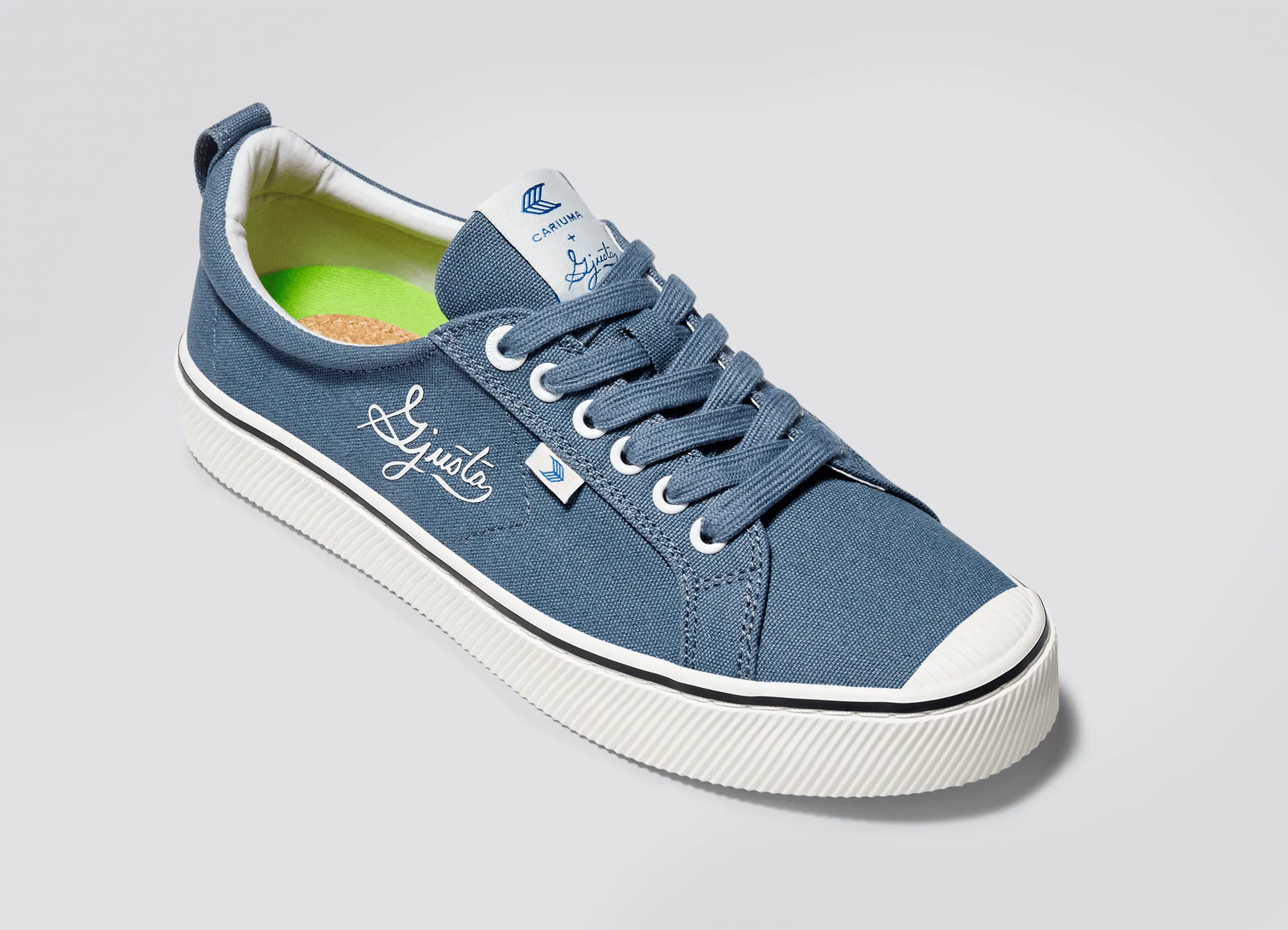 OCA Low Gjusta Steel Blue Canvas Sneaker Women