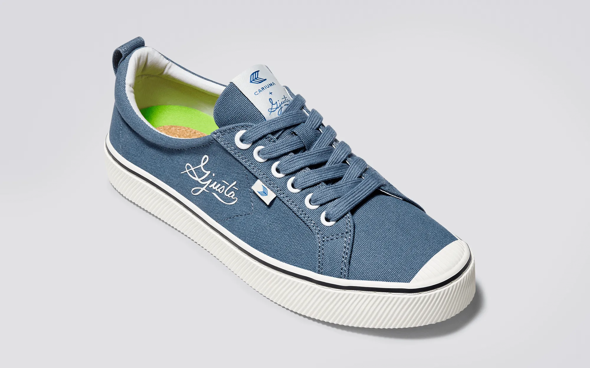 OCA Low Gjusta Steel Blue Canvas Sneaker Women