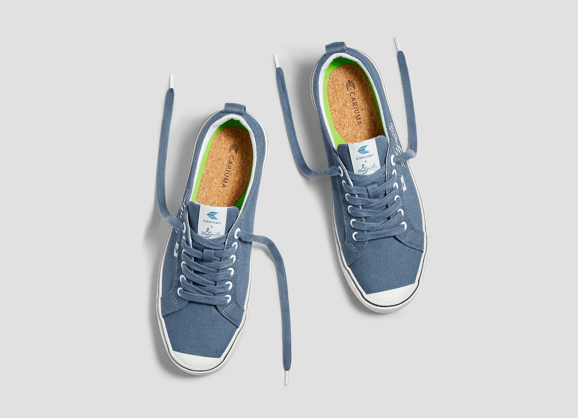 OCA Low Gjusta Steel Blue Canvas Sneaker Women