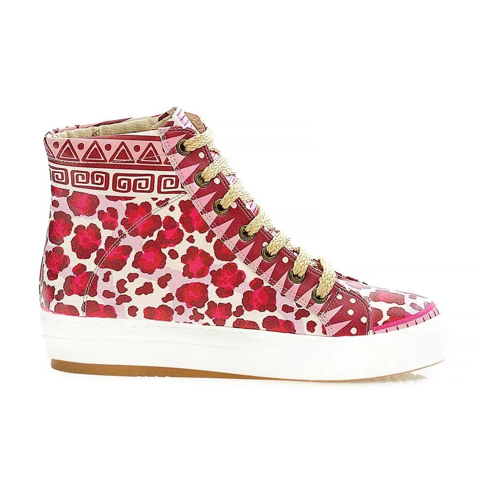 Pink Leopard Sneaker Boots WCV2028