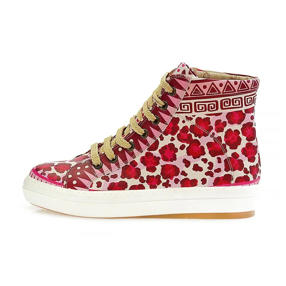 Pink Leopard Sneaker Boots WCV2028