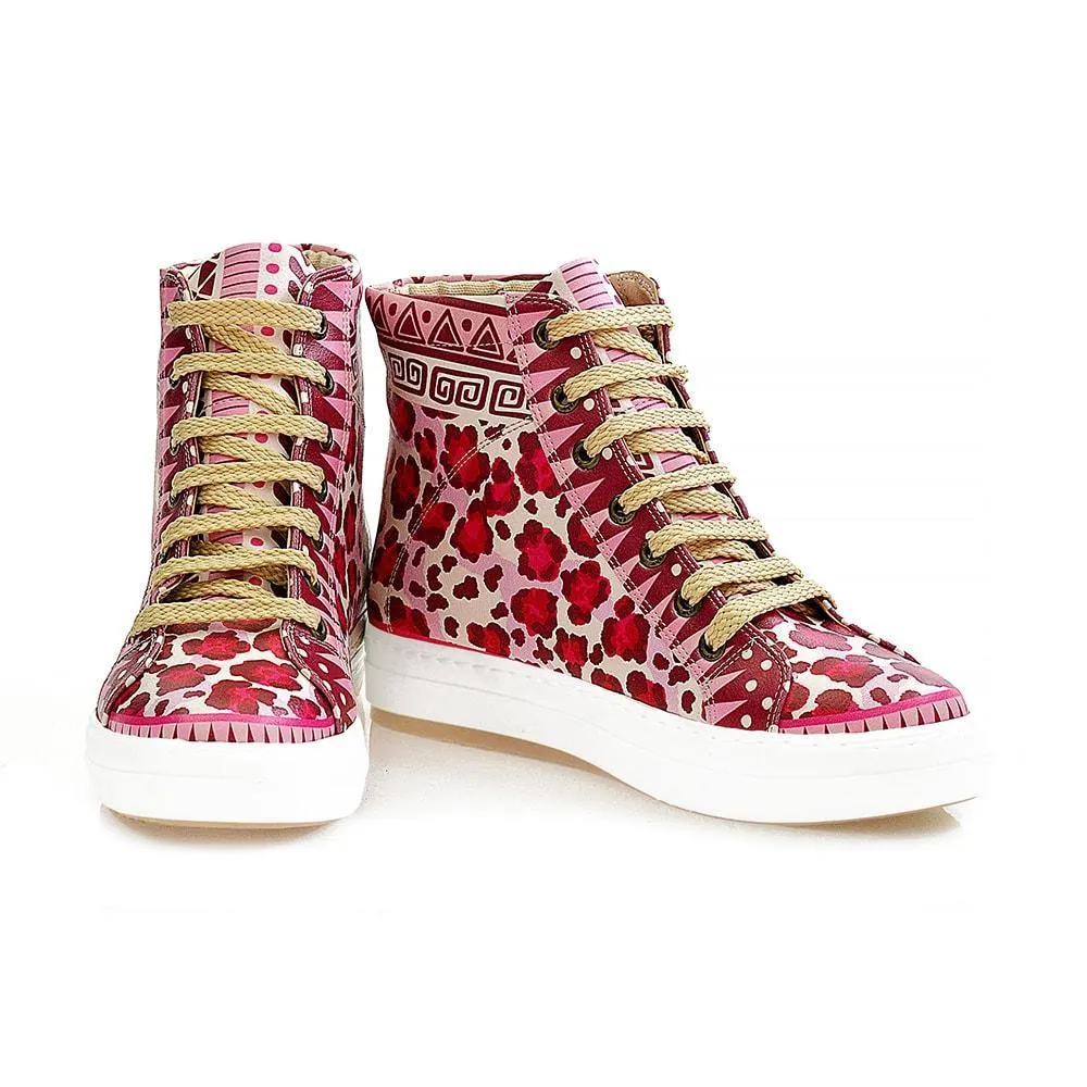 Pink Leopard Sneaker Boots WCV2028