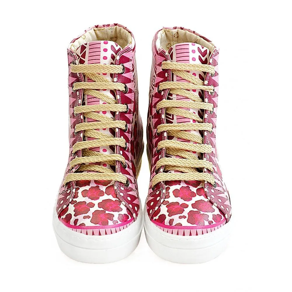 Pink Leopard Sneaker Boots WCV2028
