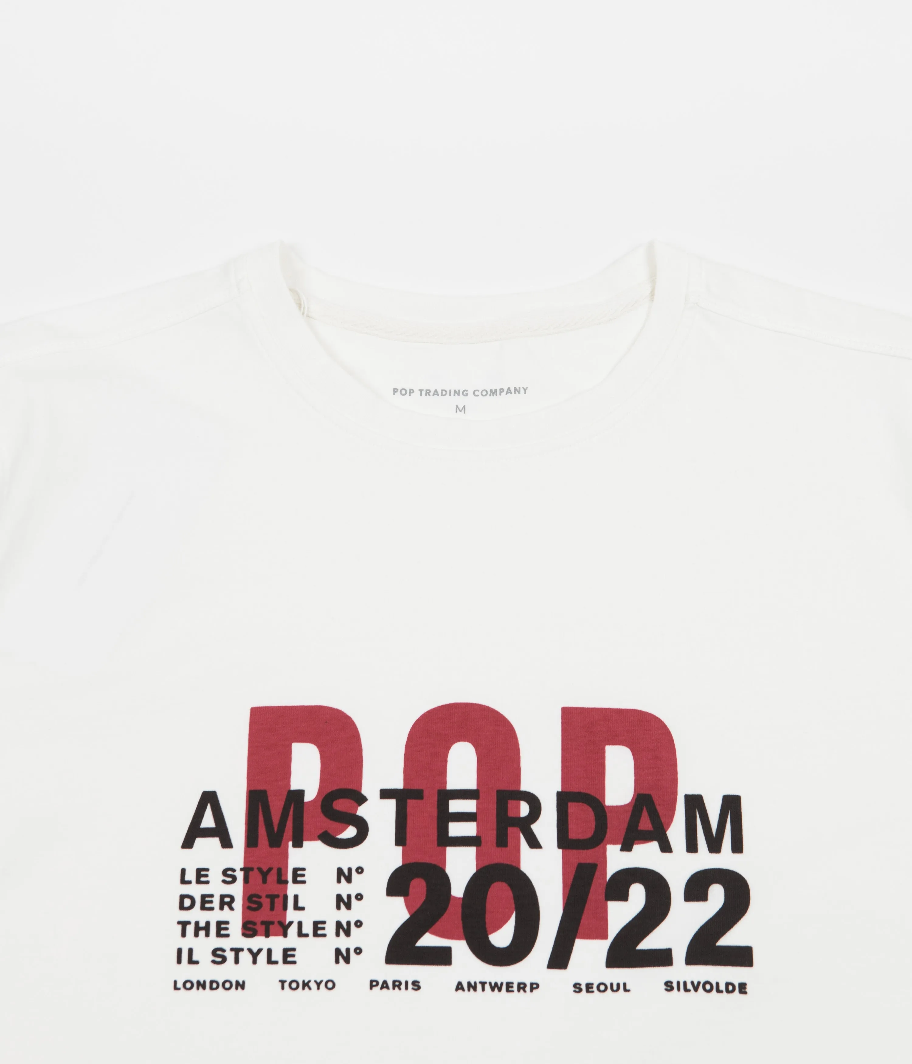 Pop Trading Company Stijl T-Shirt - Off White