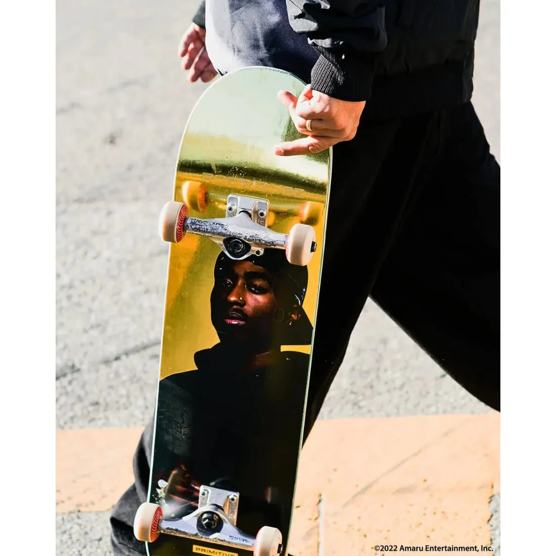 Primitive 8.0 Tupac Rodriguez Shine Deck - Gold