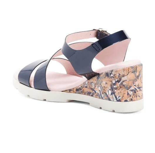 PUCHE Made In Spain Leather Cork Wedge Sandals