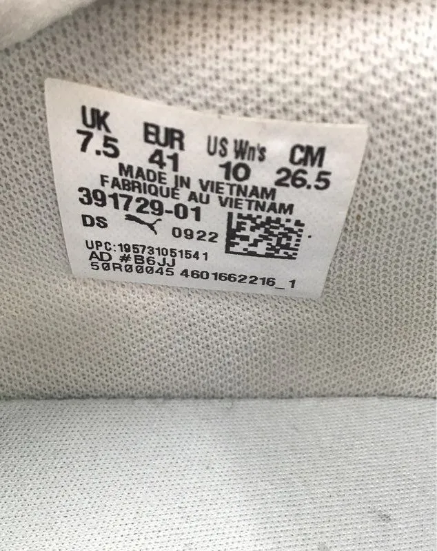 Puma Women's Pacer Future Luxe 391729-01 White Running Shoes - Size 10