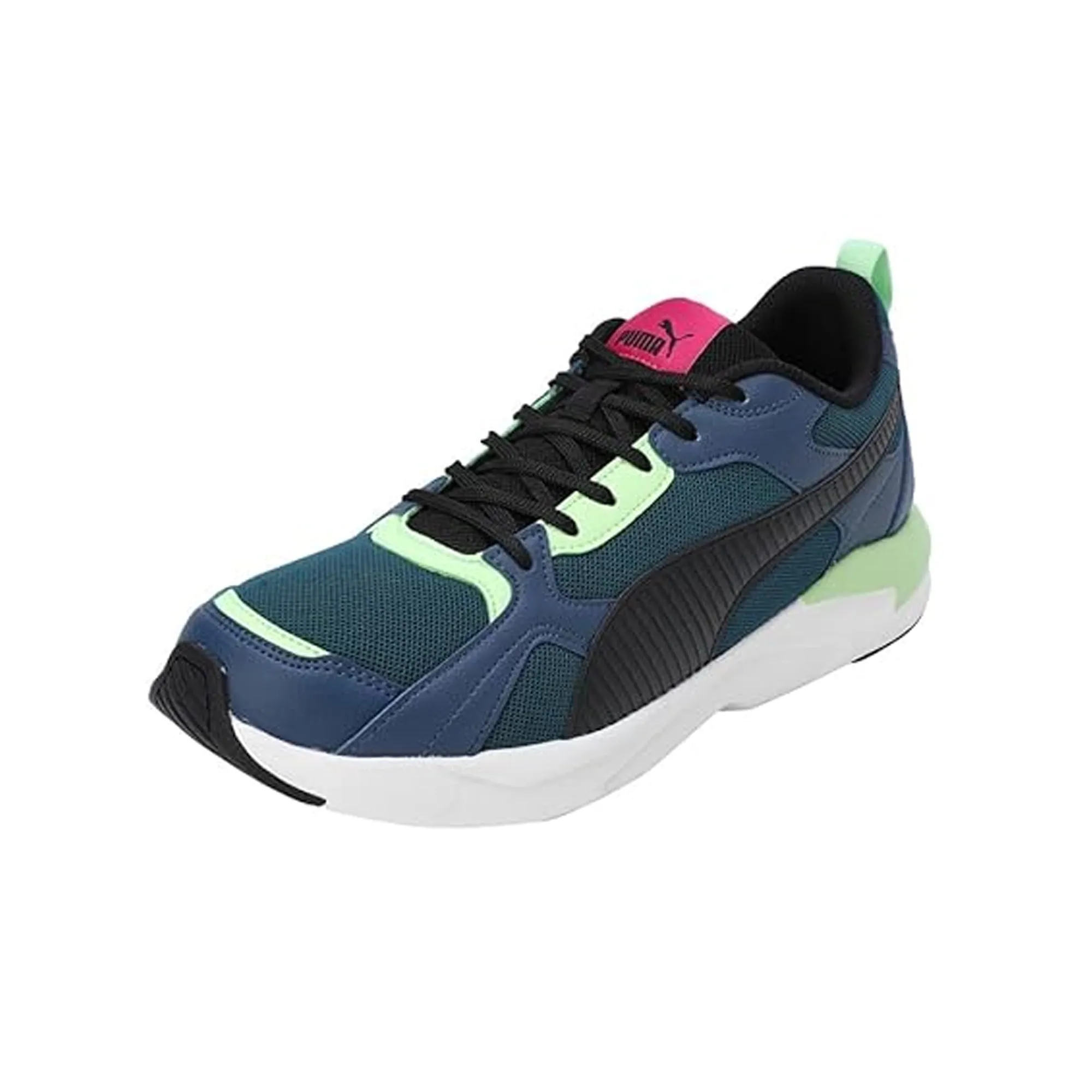 Puma X-Ray Fluido Men's Sneaker (Black-Dark Denim-Fizzy Lime) - 39464101