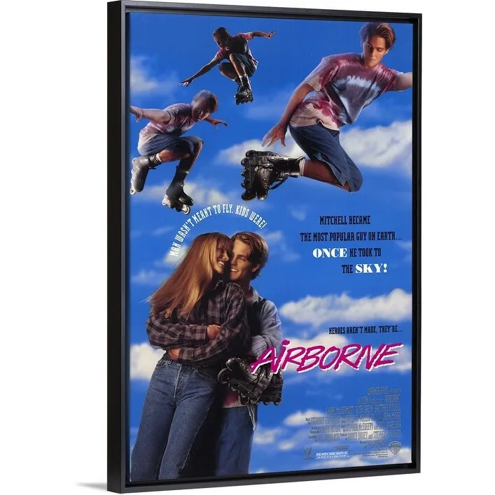 "Airborne (1993)" Black Float Frame Canvas Art