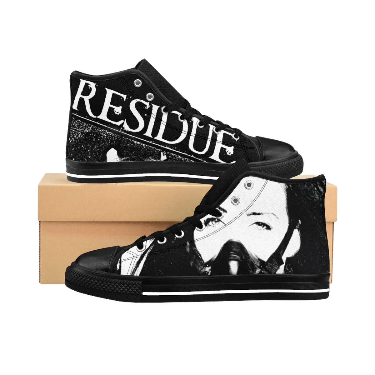 Residue Gas Mask Men's High-top Sneakers