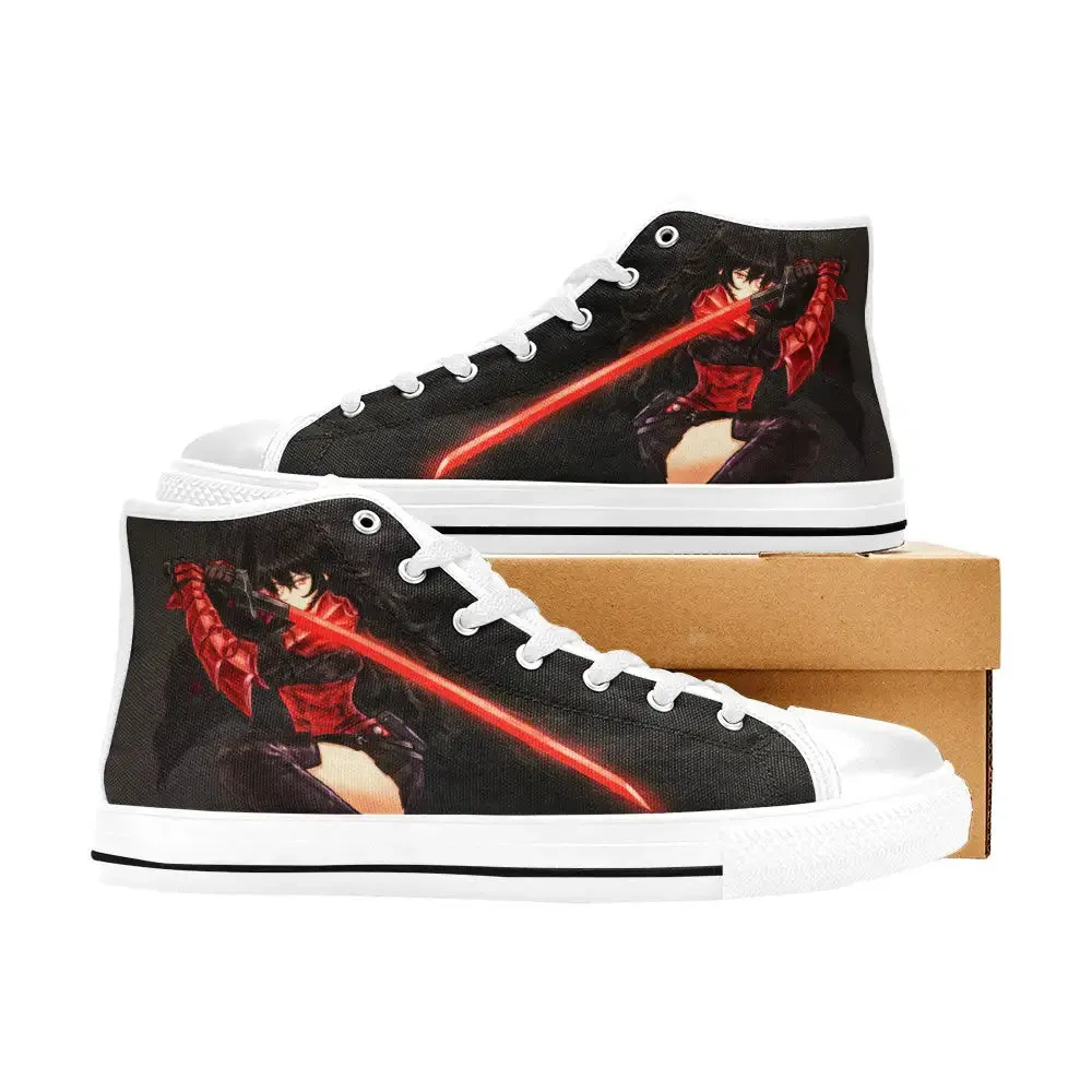 RWBY Raven Branwen Shoes High Top Sneakers for Kids and Adults