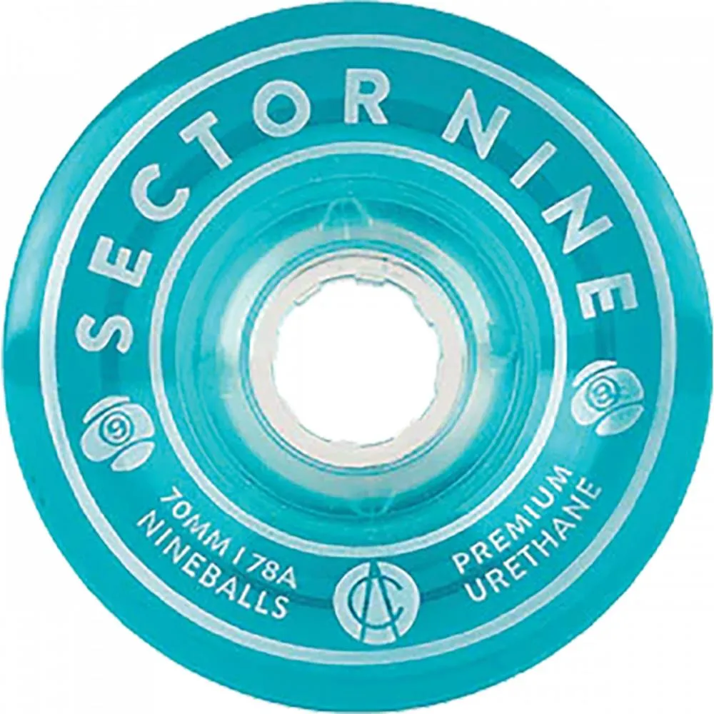 Sector 9 Nineballs 70mm 78A Clear Blue Longboard Wheels