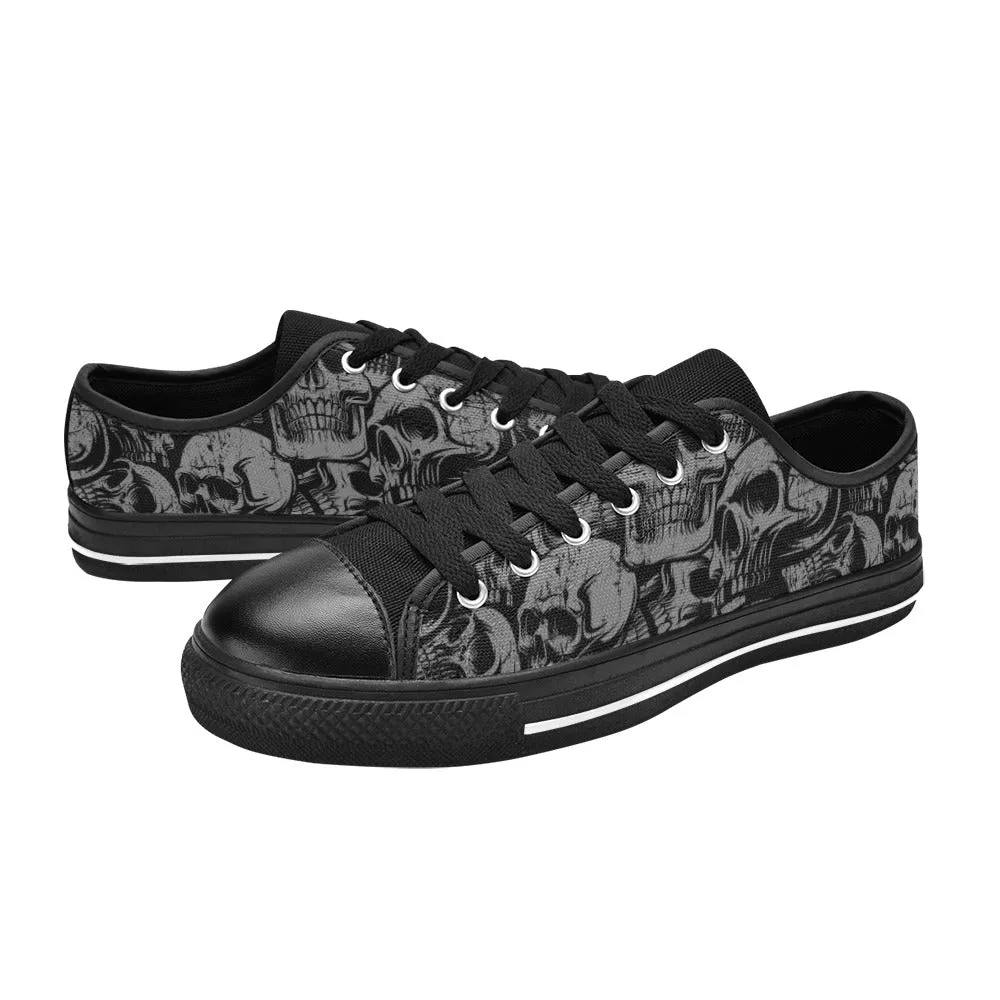 Silver Skull Aquila Canvas Shoes