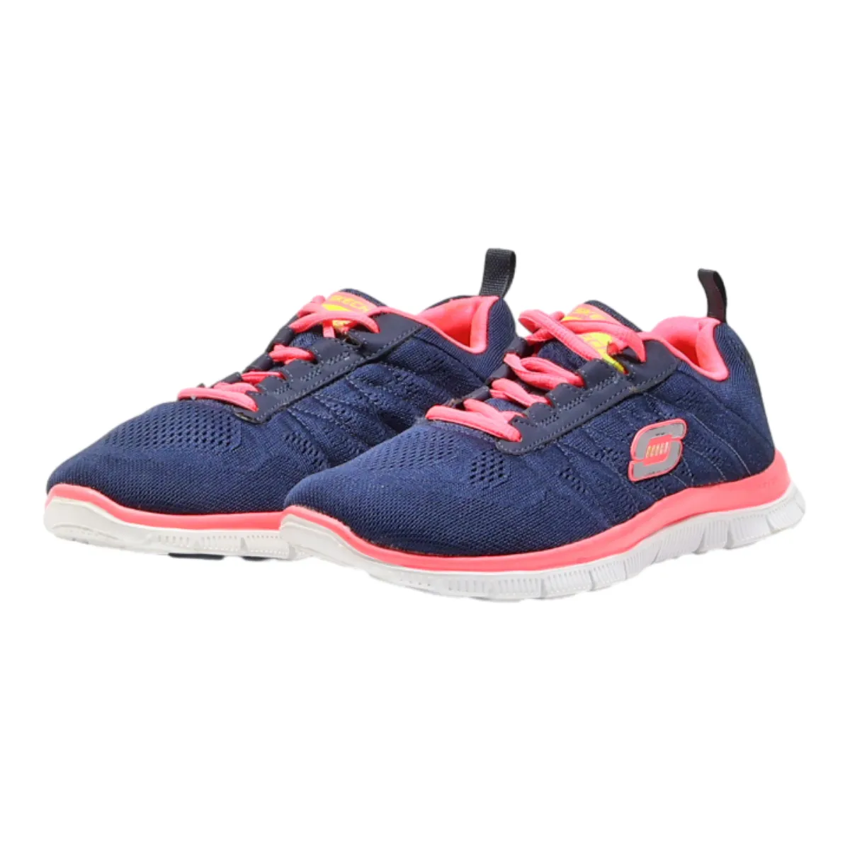 SKECHERS Sneaker Trainers Blue Synthetic Womens UK 4