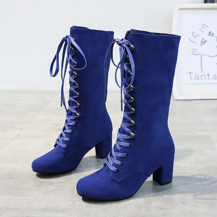 Steampunk lace-up boots