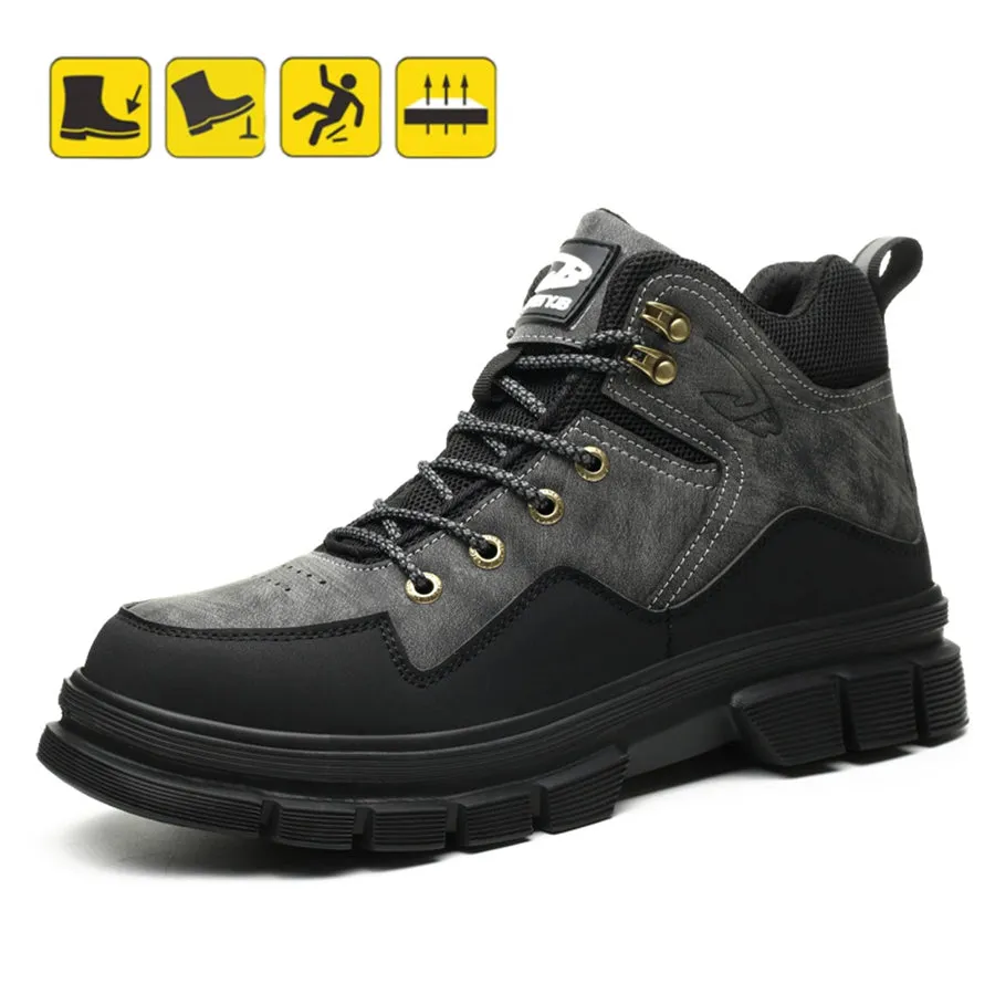 Steel Toe Shoes for Men Women, Slip Resistant Safety Work Puncture Proof Comfortable Indestructible Sneakers with Specialized Work Insole for Industry Construction Warehouse