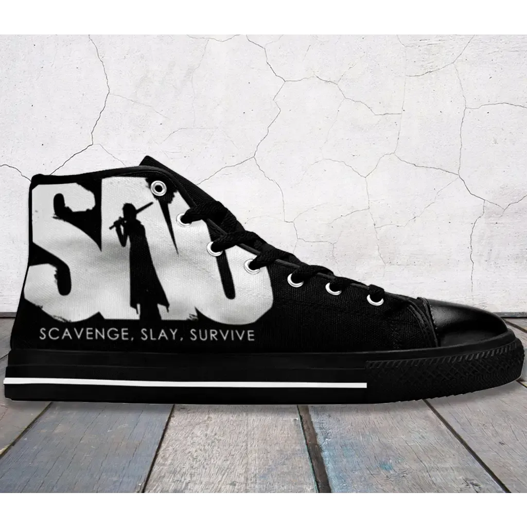 Sword Art Online Kirito Asuna SAO Shoes High Top Sneakers for Kids and Adults
