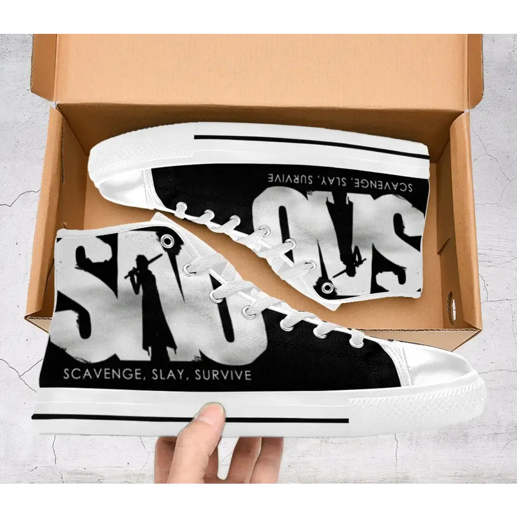 Sword Art Online Kirito Asuna SAO Shoes High Top Sneakers for Kids and Adults