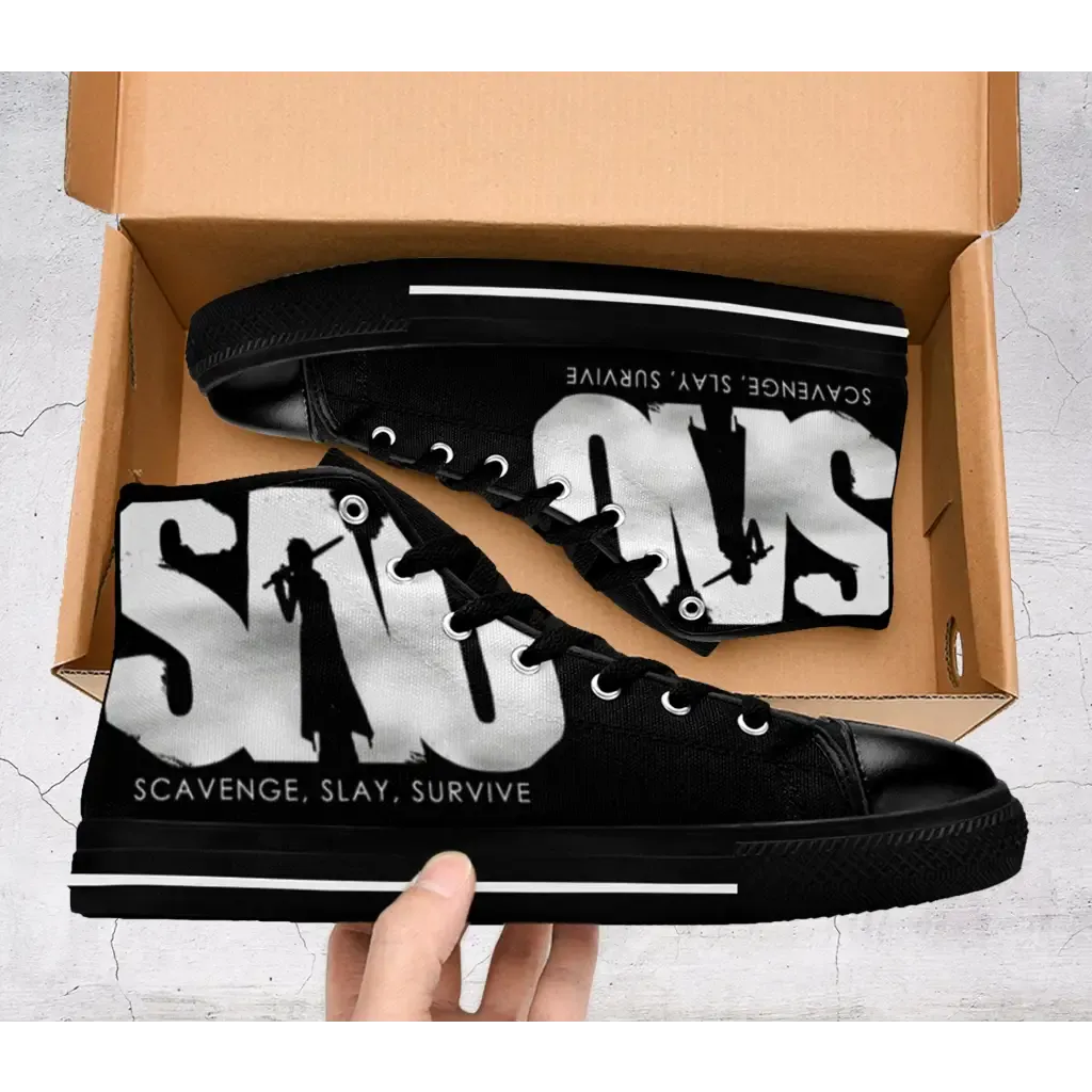 Sword Art Online Kirito Asuna SAO Shoes High Top Sneakers for Kids and Adults