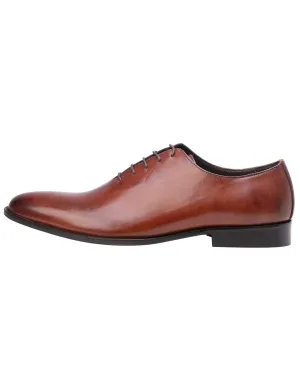 Tan Made in Italy Whole Cut Shoes