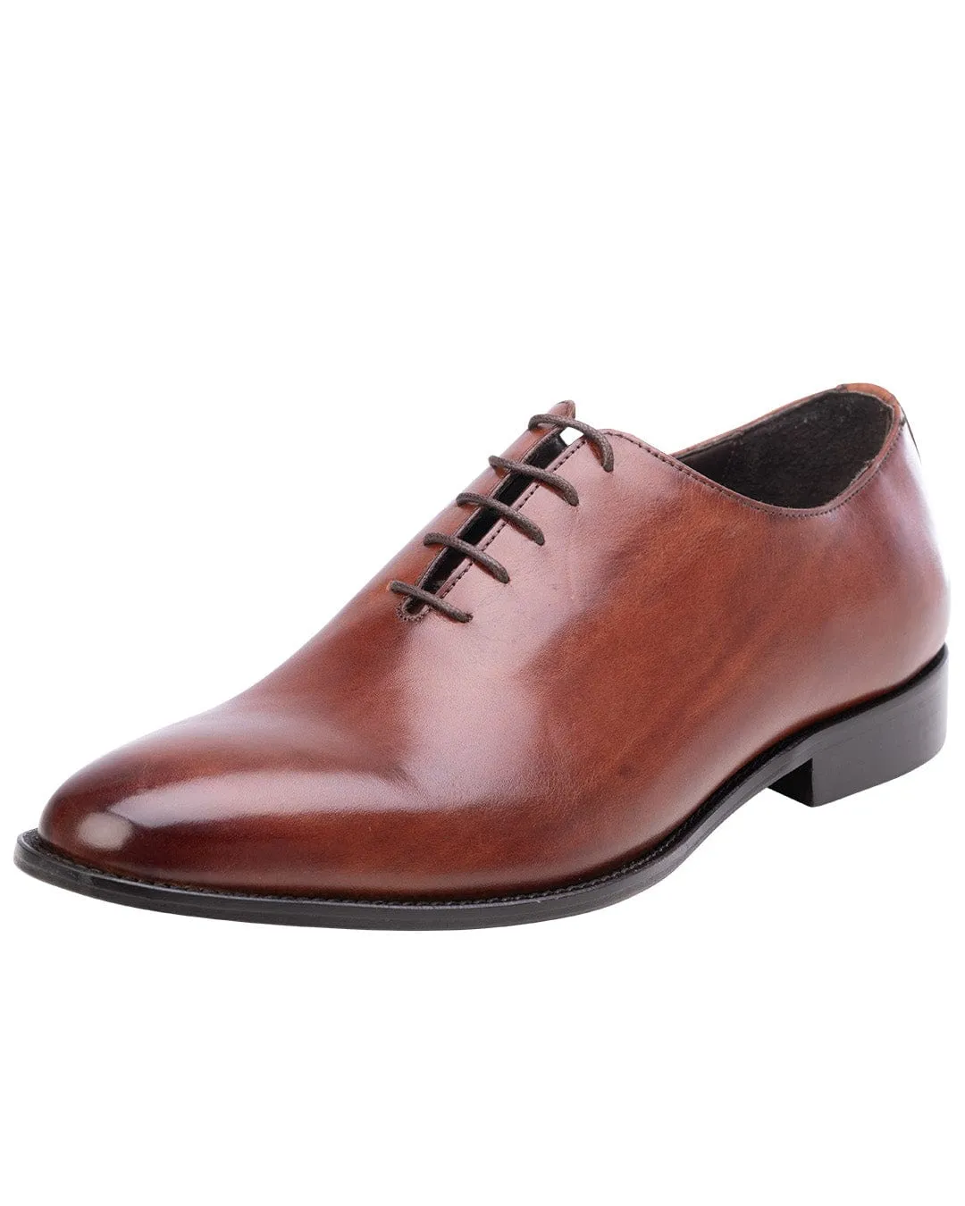 Tan Made in Italy Whole Cut Shoes