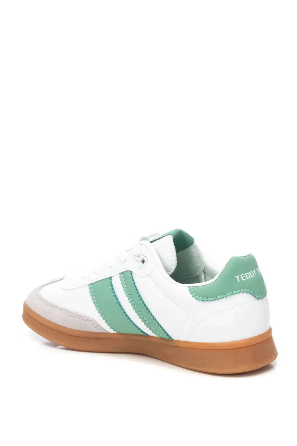 TEDDY SMITH 120131 GREEN AND WHITE TRAINERS