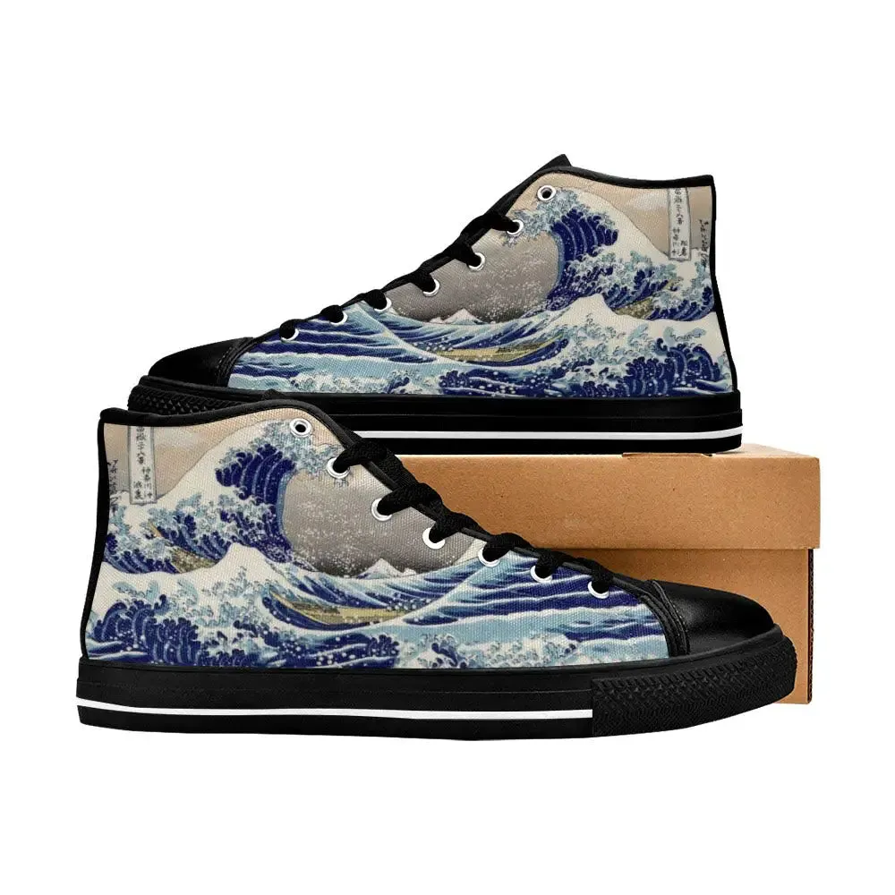 The Great Wave off Kanagawa Shoes High Top Sneakers for Kids and Adults