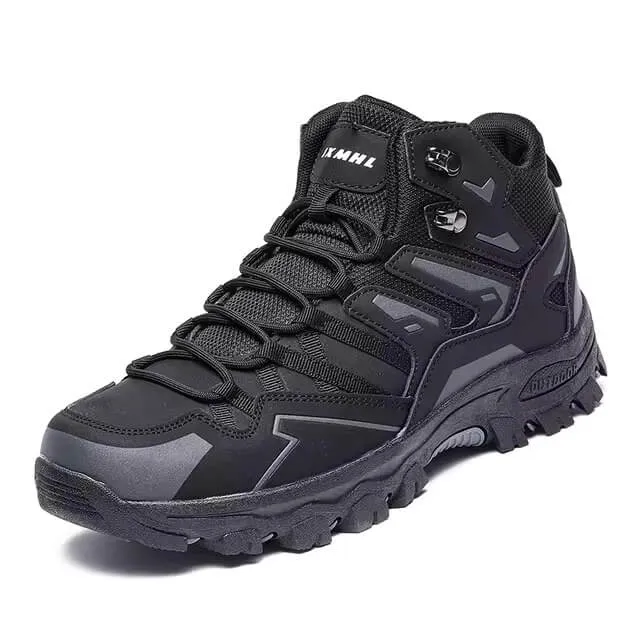 Unisex Non-slip Waterproof Outdoor Hiking Shoes for Trekking, Climbing, and Camping, Black