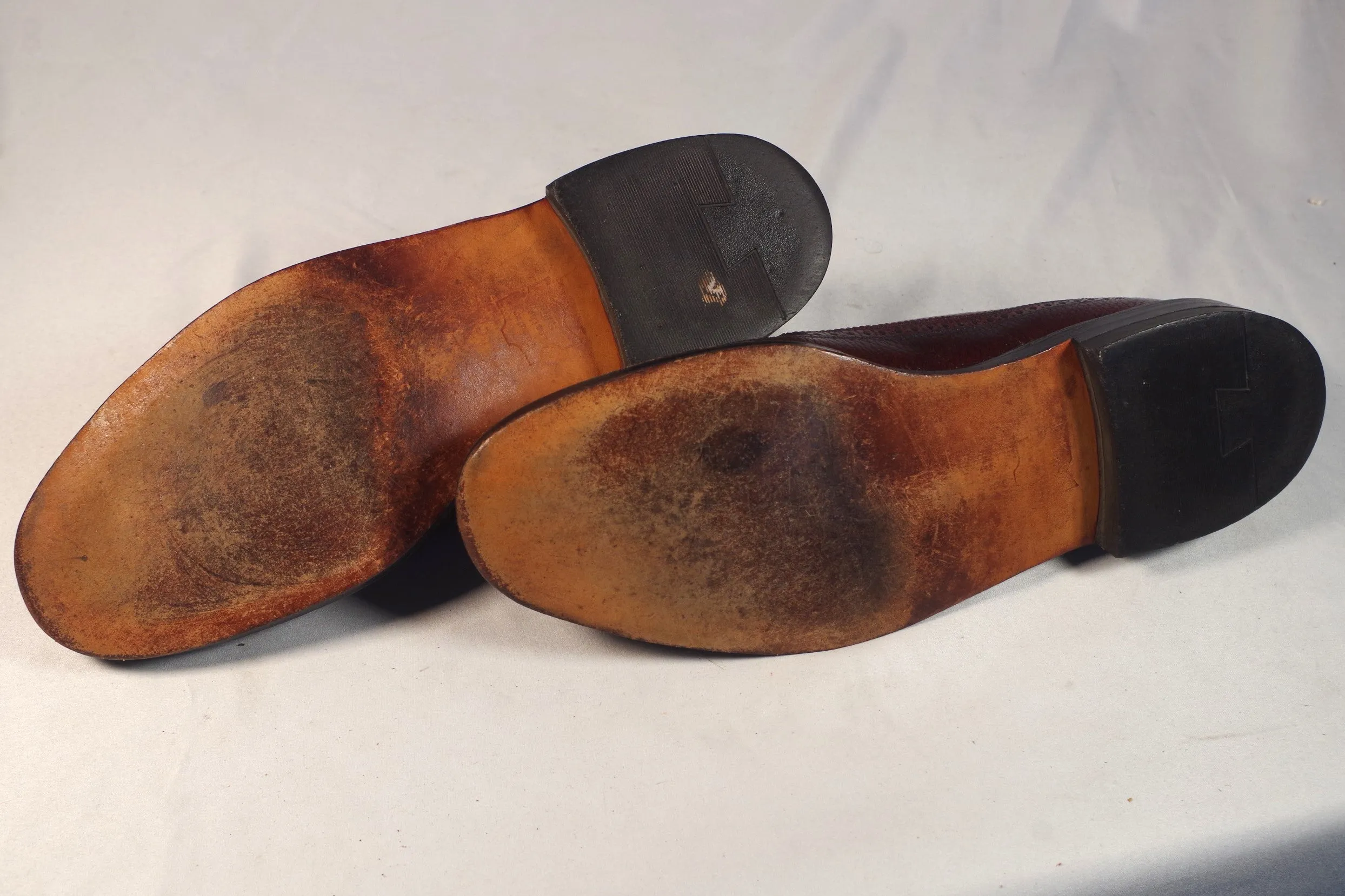 USA-Made Easy Flex Dark Brown Leather Gunboats - Size 11B