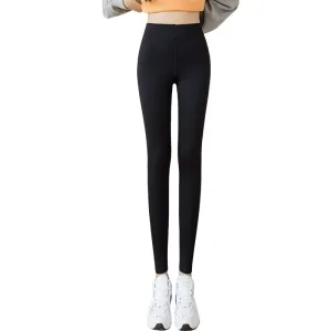 Women Faux Fleece Lined High Waisted Thick Tummy Control Winter Warm Leggings