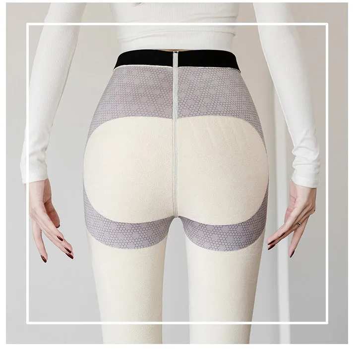 Women Faux Fleece Lined High Waisted Thick Tummy Control Winter Warm Leggings