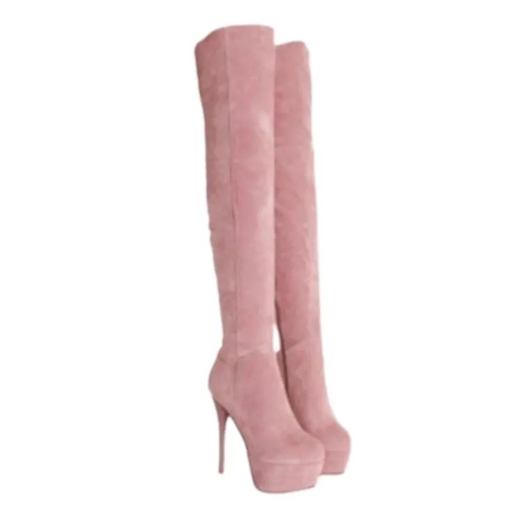 Women stiletto high heel platform over the knee boots