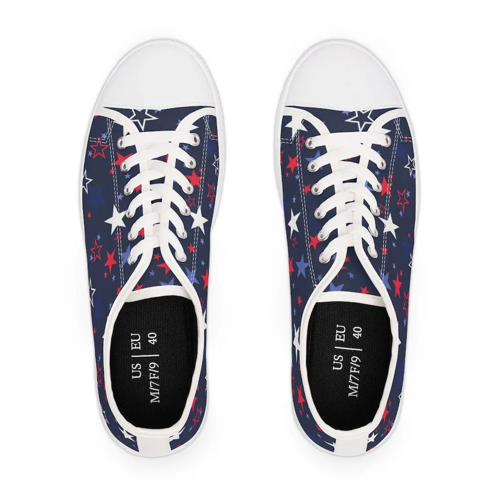 Women's 4th of July Sneakers / Usa Stars Sneakers / Patriotic Shoes
