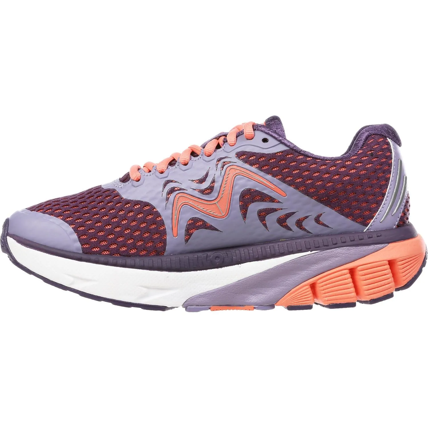 Women's MBT GT 18 Running Shoe - FINAL SALE Dusk Blue/Coral Orange Mesh