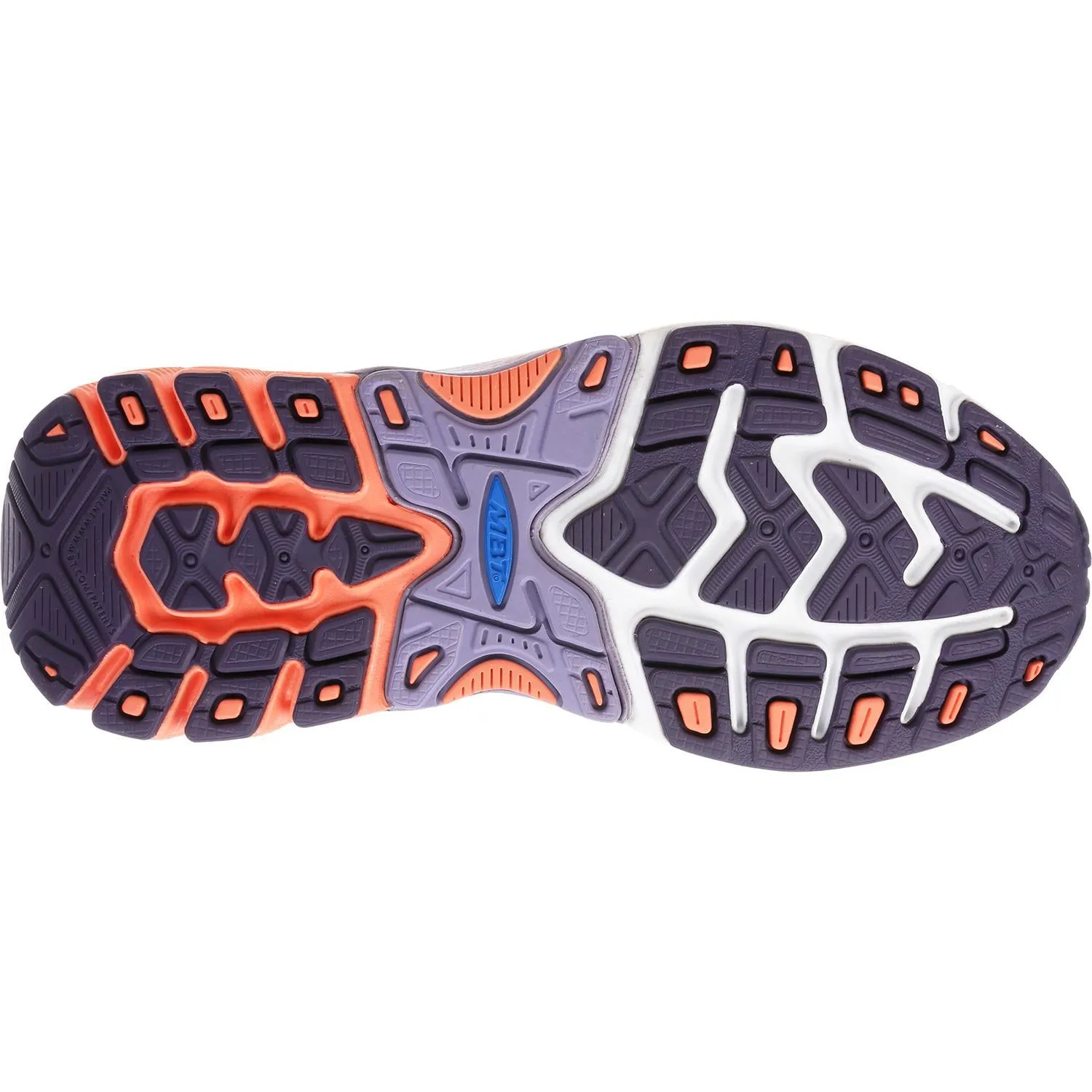 Women's MBT GT 18 Running Shoe - FINAL SALE Dusk Blue/Coral Orange Mesh