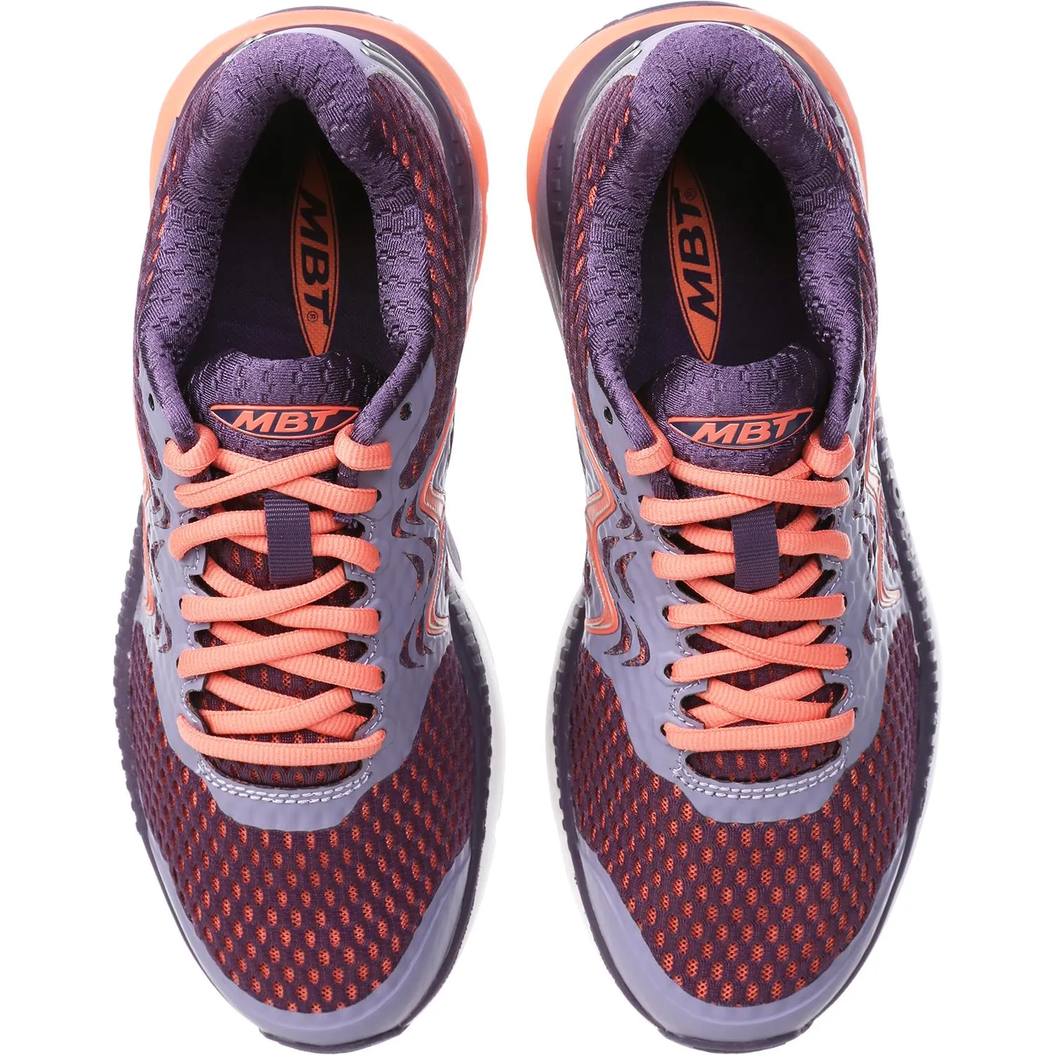 Women's MBT GT 18 Running Shoe - FINAL SALE Dusk Blue/Coral Orange Mesh