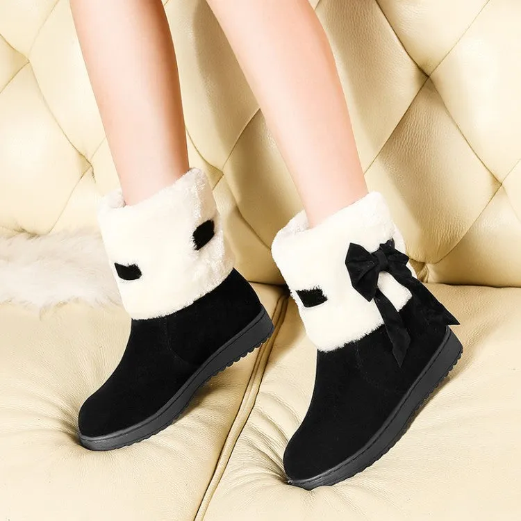 Women's Winter Bowtie Short Snow Boots