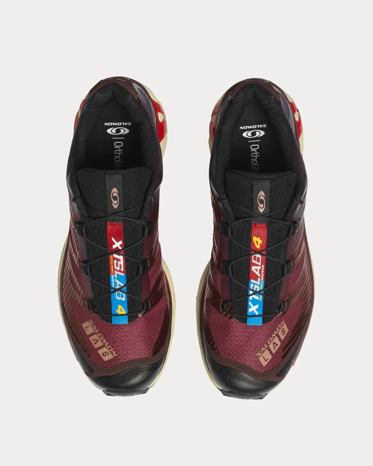 XT-4 Bitter Chocolate / Mocha Mousse / Fiery Red Low Top Sneakers