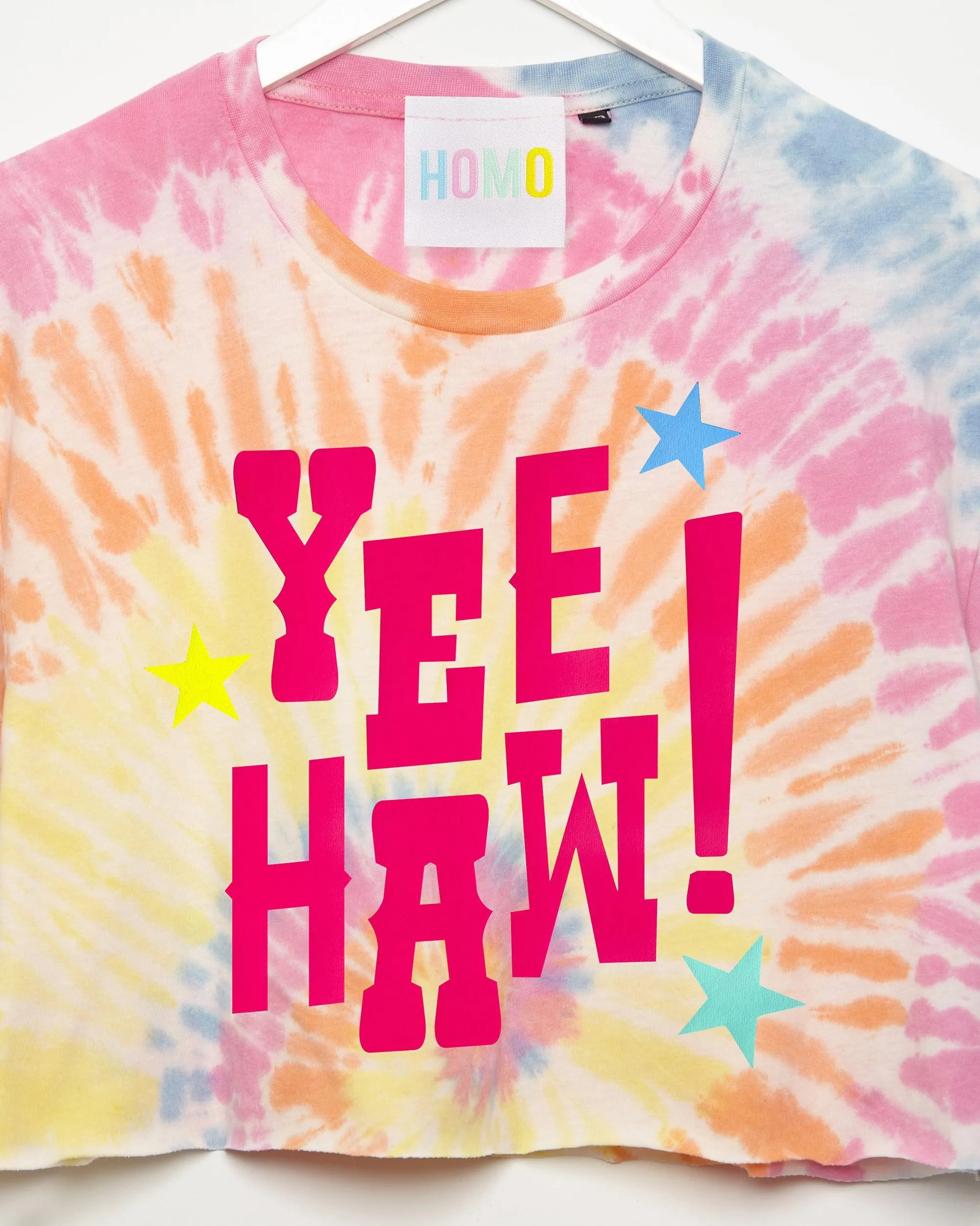 YEE HAW! - tie dye light weight crop