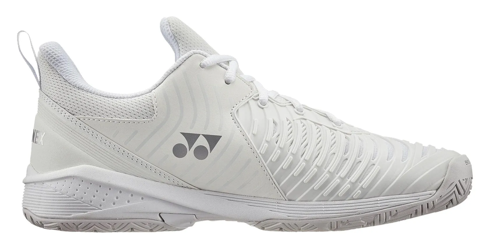 Yonex Power Cushion Sonicage 3 Women's Tennis Shoes in White/Silver