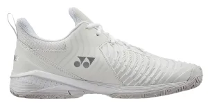 Yonex Power Cushion Sonicage 3 Women's Tennis Shoes in White/Silver